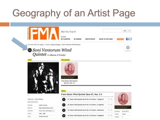Geography of an Artist Page
 