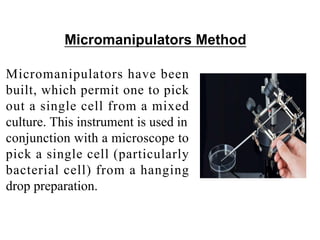 Isolation techinques for microoorganisms in microbiology | PDF