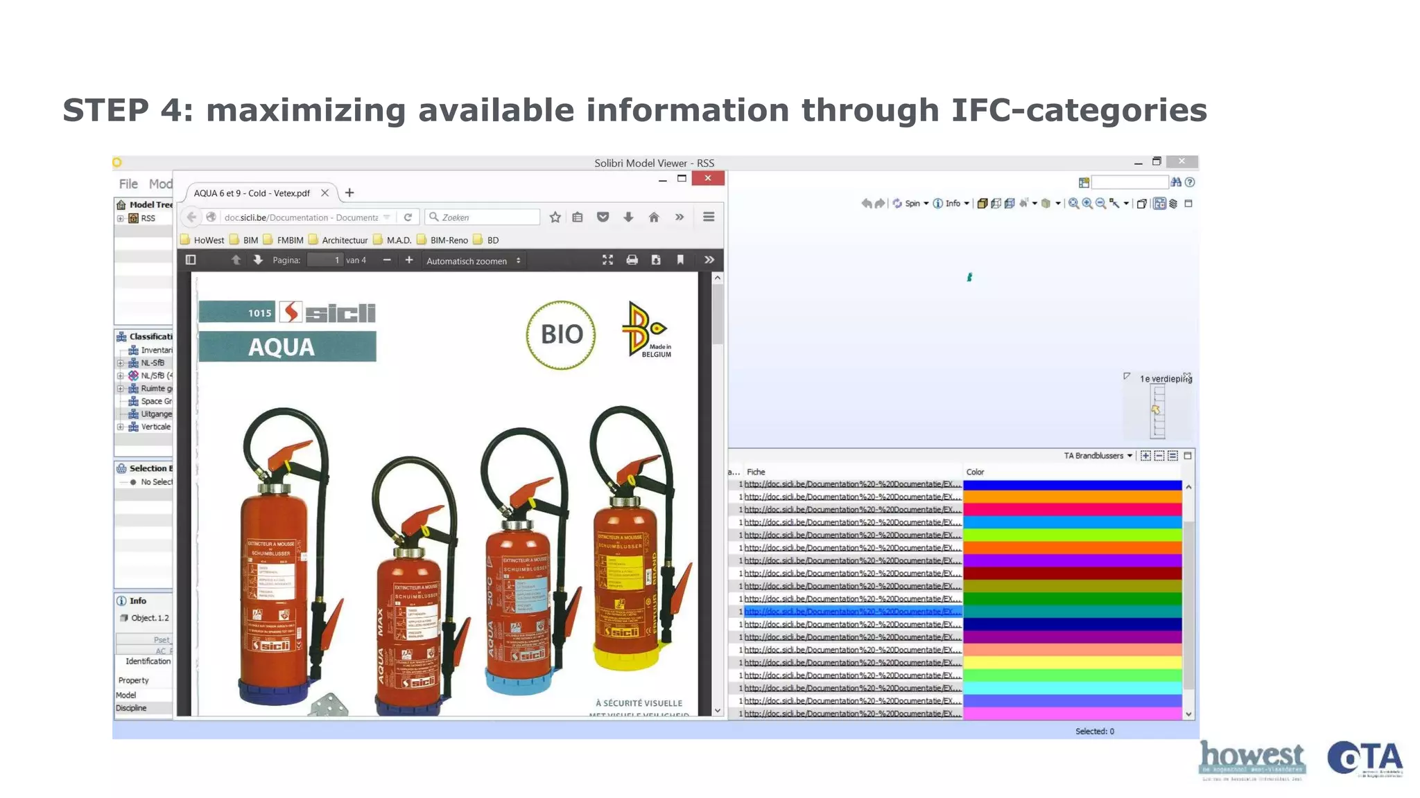 STEP 4: maximizing available information through IFC-categories
 