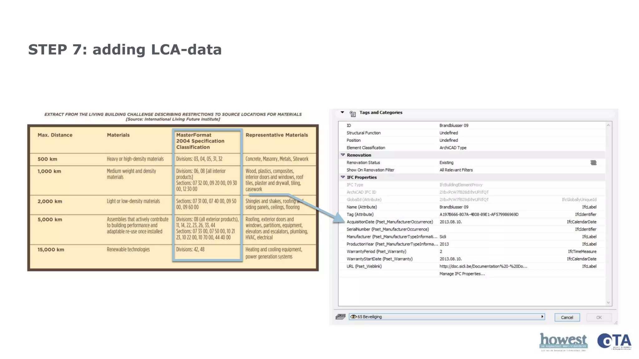 STEP 7: adding LCA-data
 