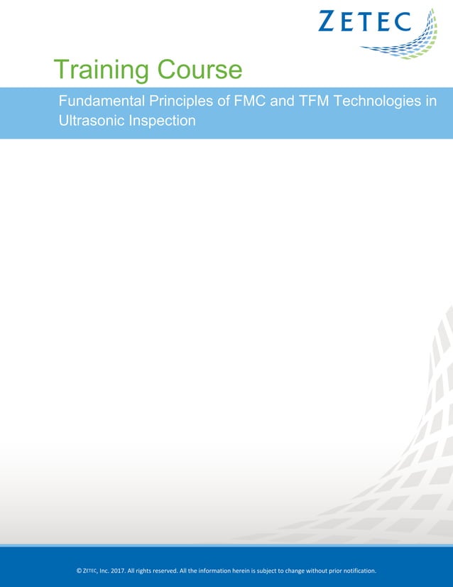 Training: Principles of Full Matrix Capture (FMC) and Total Focusing ...