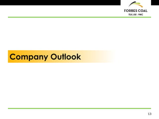 TSX/JSE : FMC




Company Outlook




                                  13
 