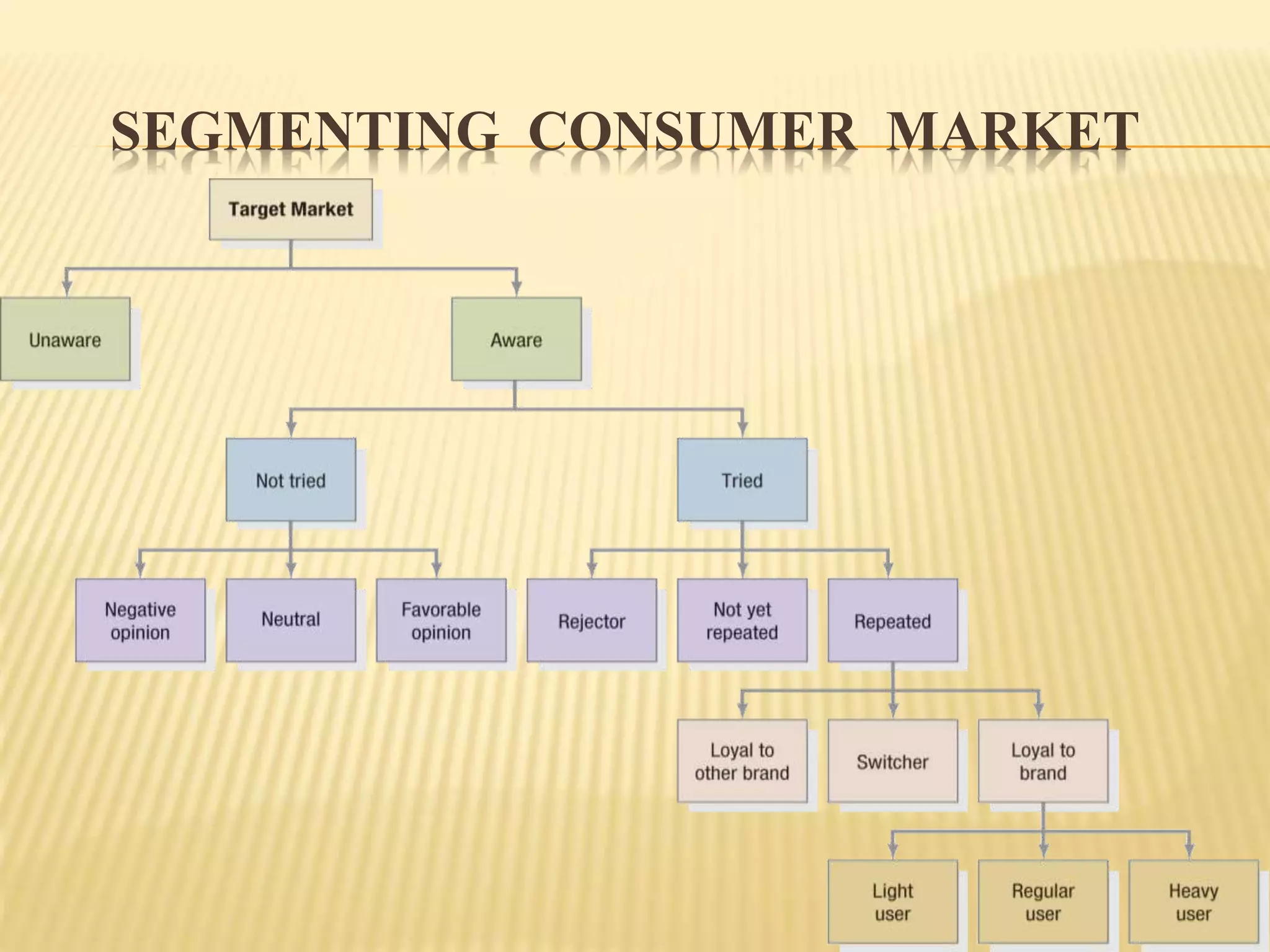 SEGMENTING CONSUMER MARKET
 