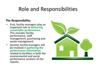 Key roles and responsibilities of a facilities manager
