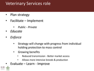 Benefits and possibilities for the foot and mouth disease progressive control pathway to be applied at county level