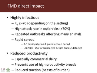 Foot-and-mouth disease: Control and vaccination