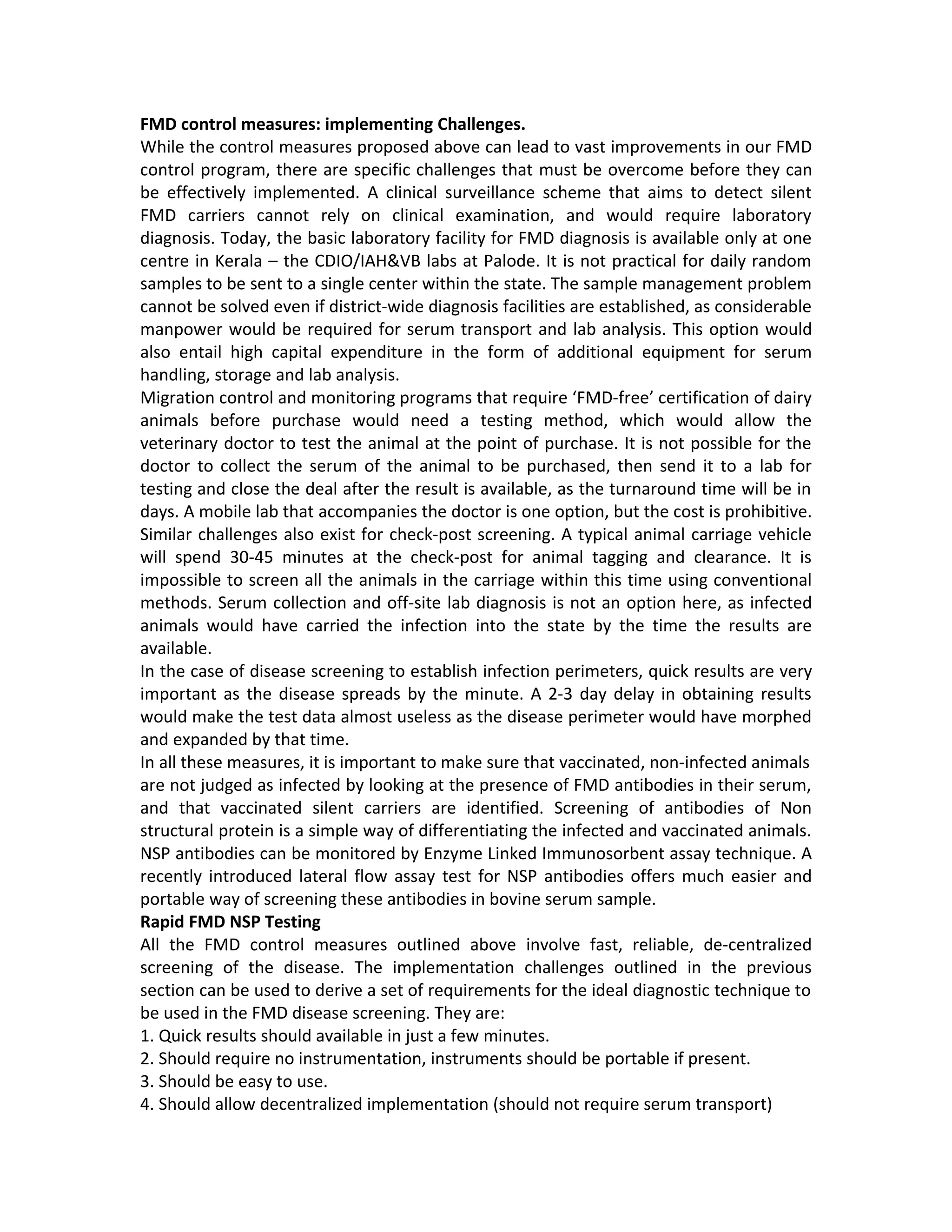 Fmd control strategies in kerala | DOC