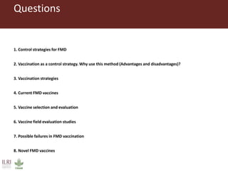 Foot-and-mouth disease: Control and vaccination