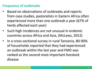 What do we know about the economic impact of foot and mouth disease in smallholder production? Summary of the evidence