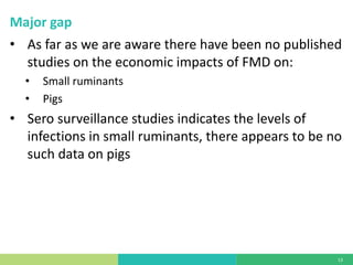 What do we know about the economic impact of foot and mouth disease in smallholder production? Summary of the evidence