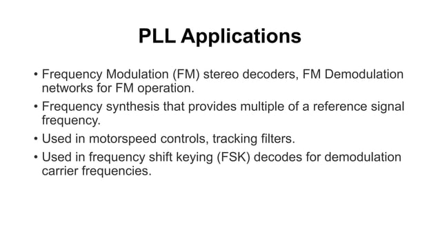FM demodulation using PLL | PPT