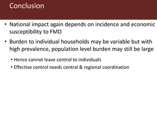 Foot and mouth disease (FMD) impact in endemic countries