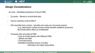 Foot-and-mouth disease impact studies