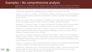 Foot-and-mouth disease impact studies