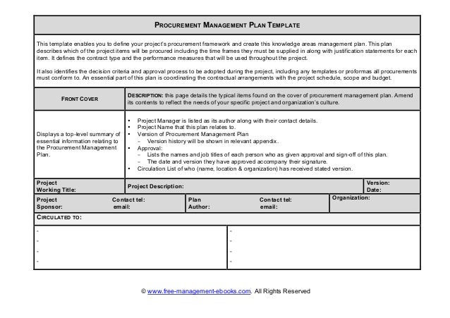 Fme Procurement plan template Fme Procurement plan template