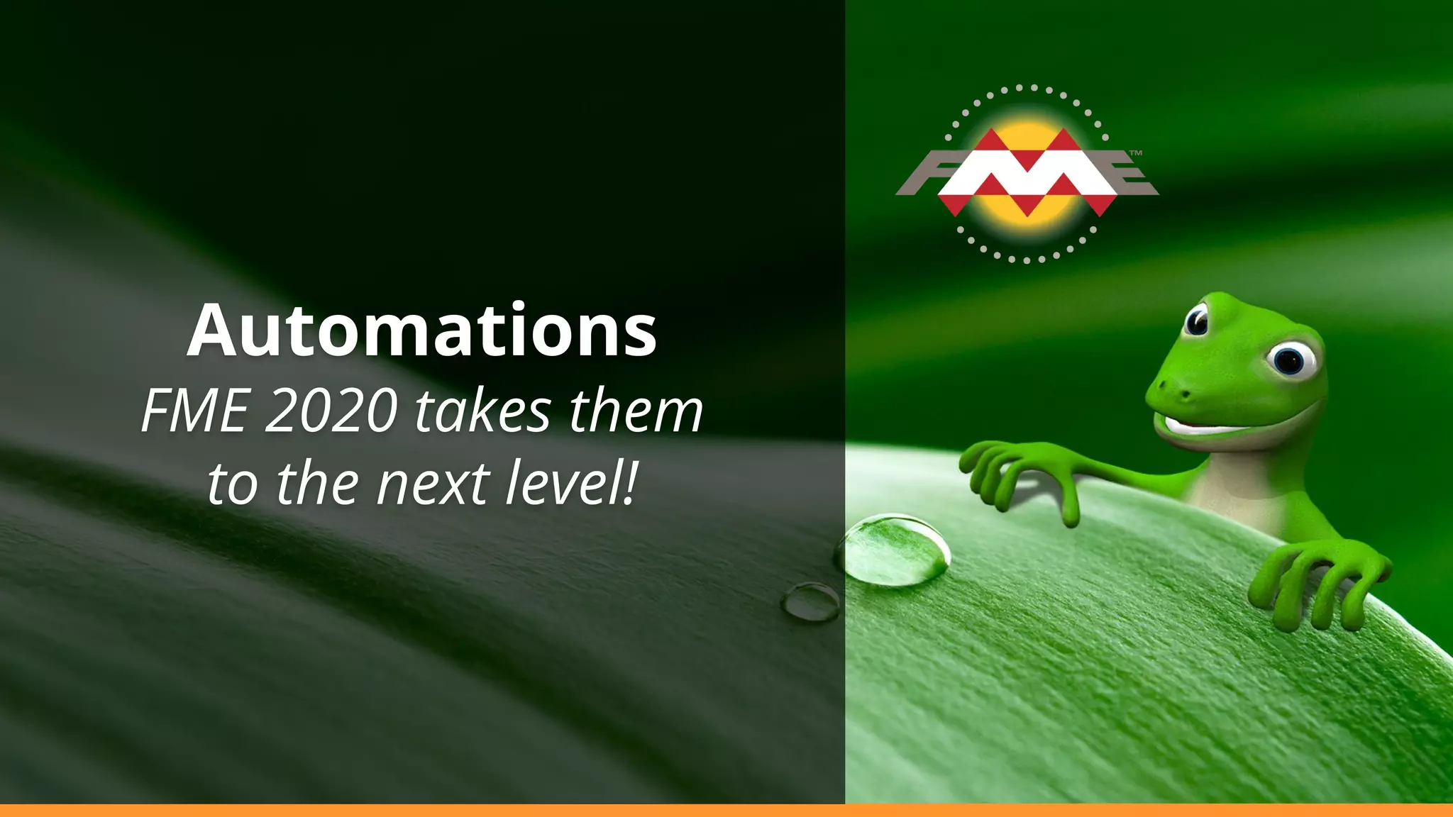 Automations
FME 2020 takes them
to the next level!
 