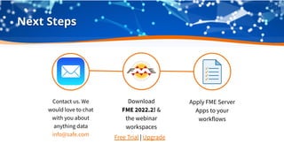 Kickstart Your Next No-Code Web App with FME 2022.2 | PDF