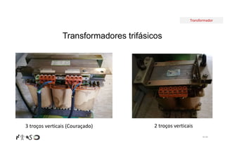 Transformador
Transformadores trifásicos
Nº 89
3 troços verticais (Couraçado) 2 troços verticais
 