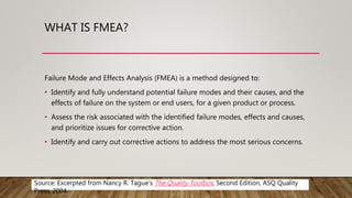 Failure Mode Effect Analysis - FMEA | PPTX