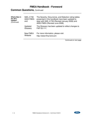 Comprehensive FMEA Handbook with Robustness Linkages for Automotive ...