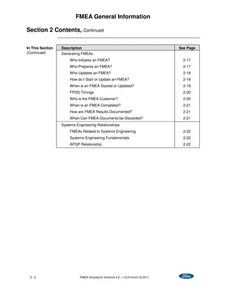 Comprehensive FMEA Handbook with Robustness Linkages for Automotive ...