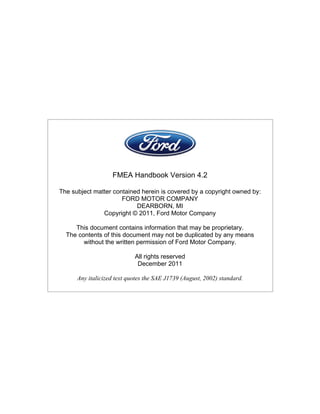 Comprehensive FMEA Handbook with Robustness Linkages for Automotive ...