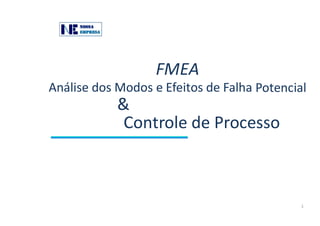 1
FMEA
Análise dos Modos e Efeitos de Falha Potencial
&
Controle de Processo
 