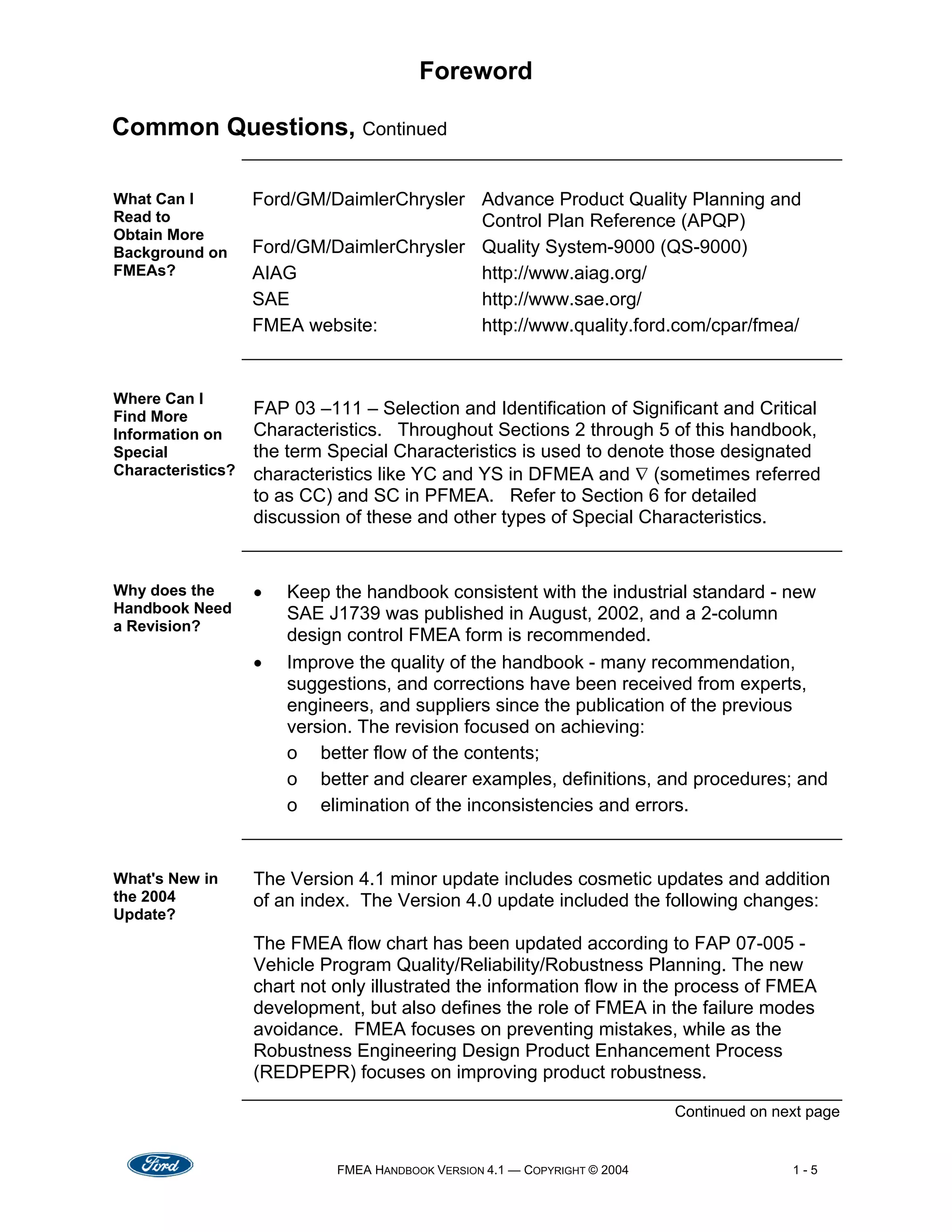 Fmea Handbook V4.1[1][1] | PDF