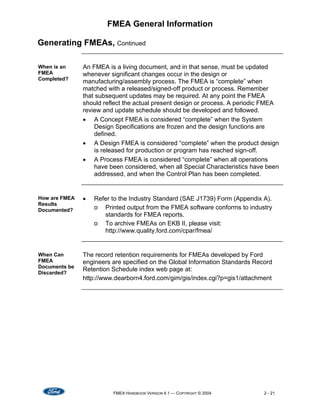 Fmea Handbook V4.1[1][1] | PDF