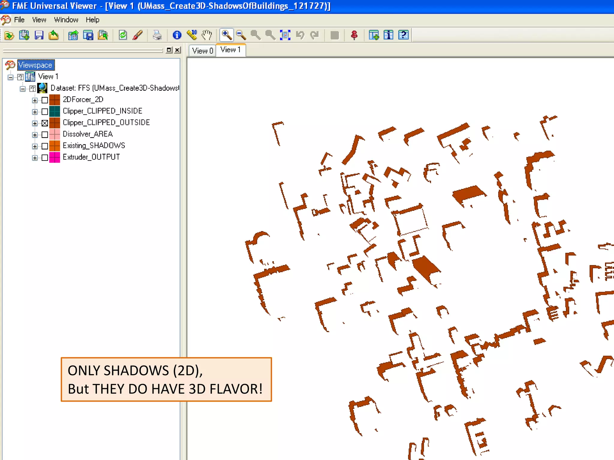 ONLY SHADOWS (2D),
But THEY DO HAVE 3D FLAVOR!
 