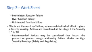 Function Failure FMEA | PPTX