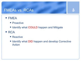 FMEA RCA Risk Management webinar | PPTX