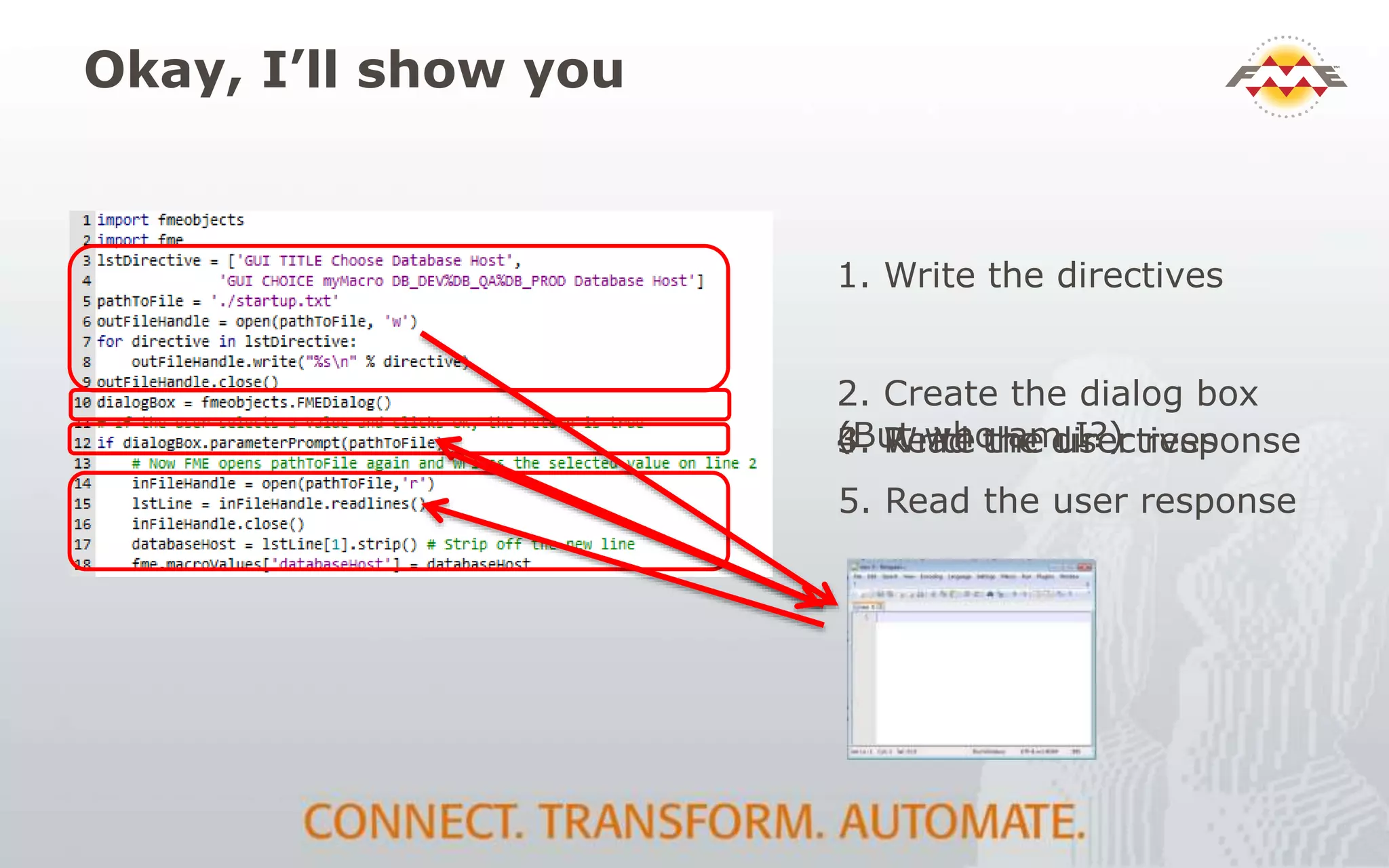 FME GUI Widgets | PPTX
