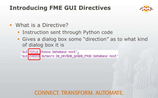 FME GUI Widgets | PPTX