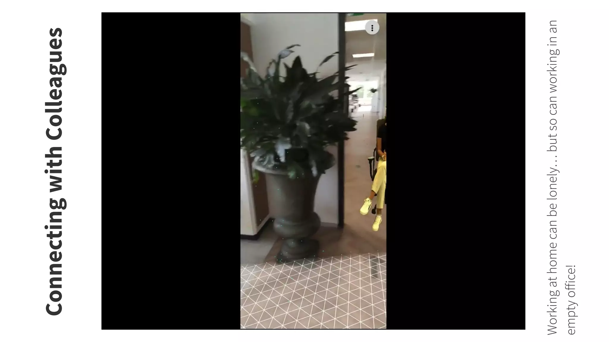 ConnectingwithColleagues
Workingathomecanbelonely…butsocanworkinginan
emptyoﬀice!
 