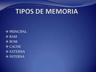 MEMORIA SECUNDARIA
