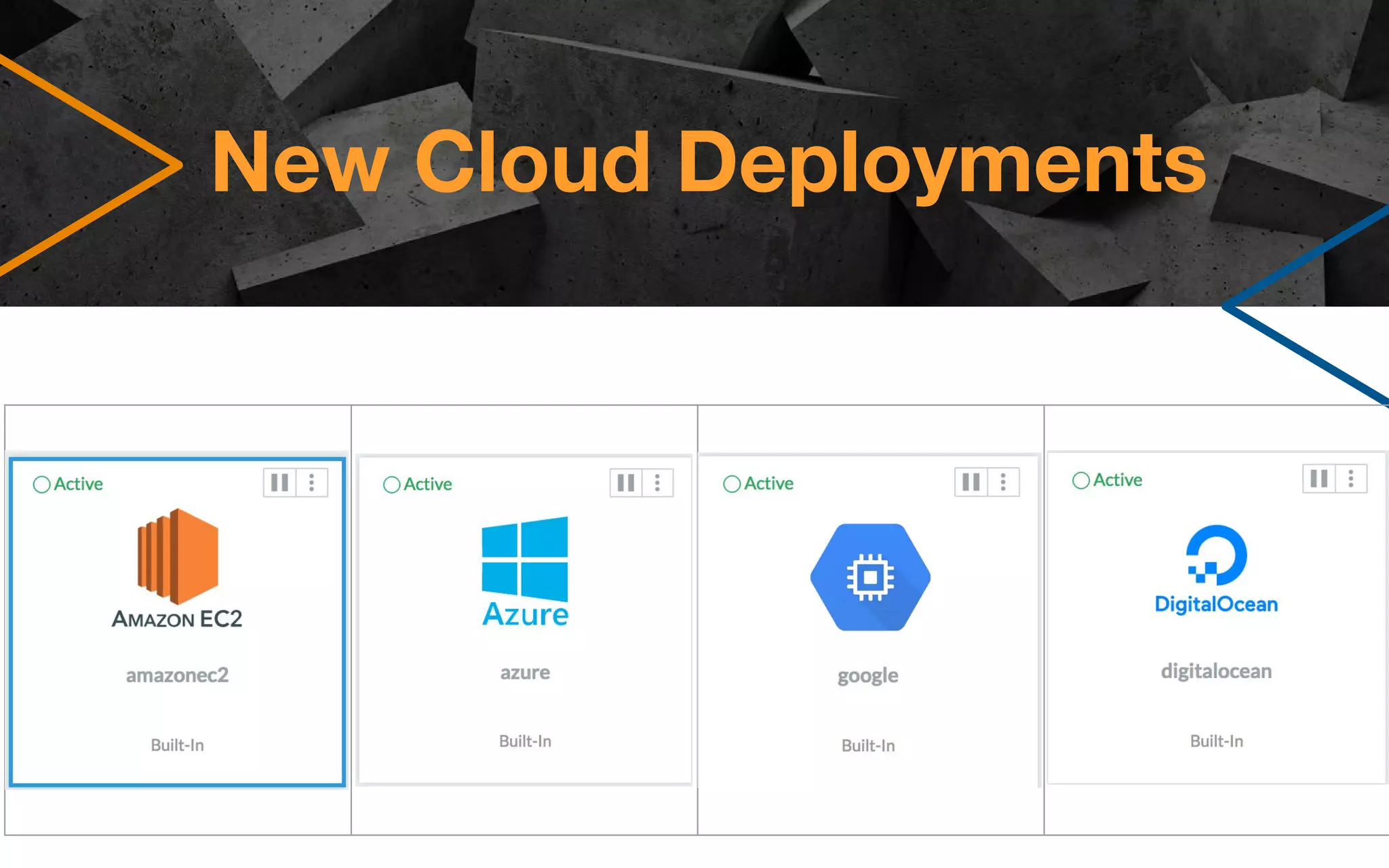 New Cloud Deployments
 