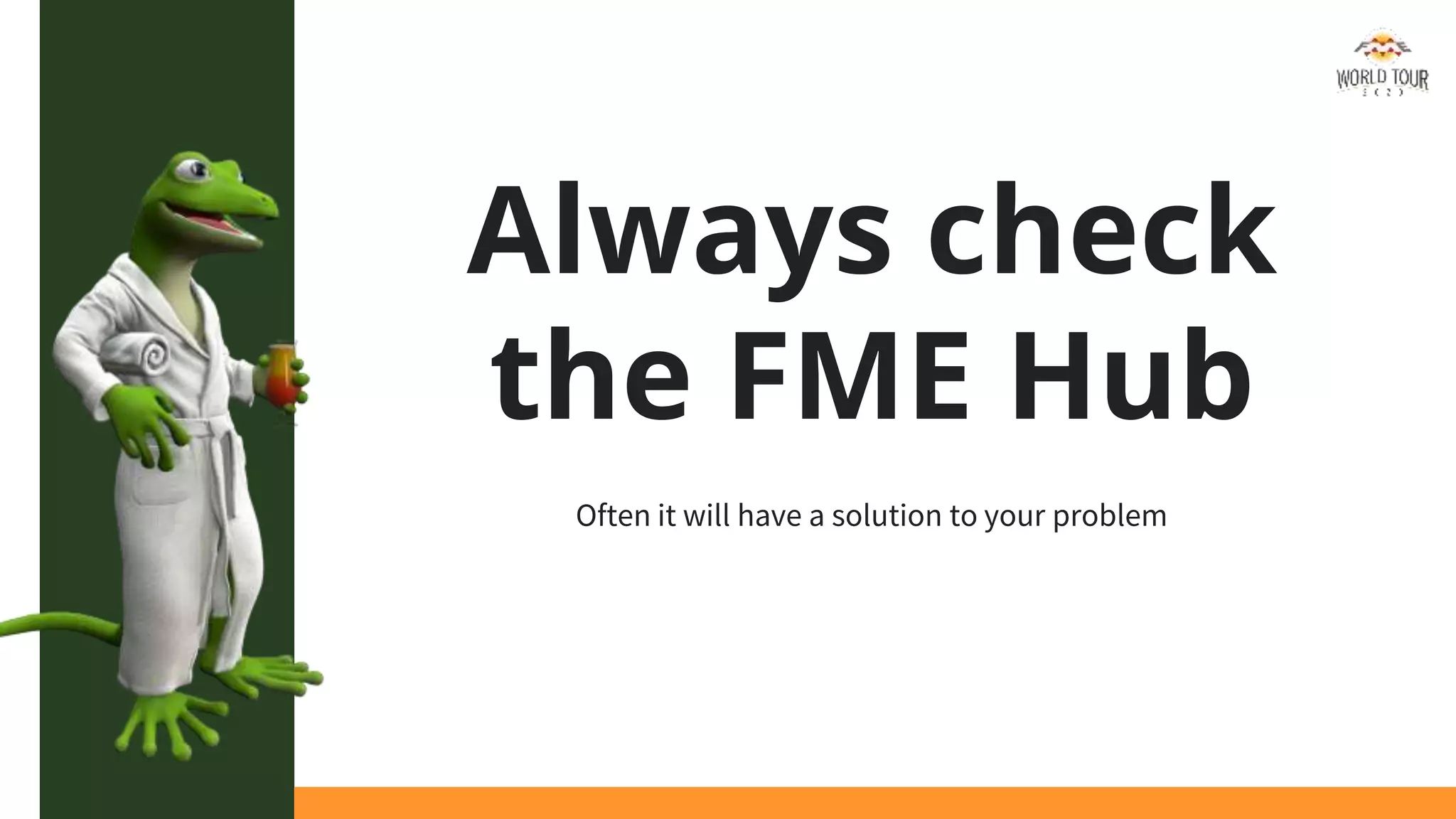Always check
the FME Hub
Often it will have a solution to your problem
 