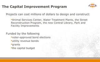 Mapping Capital Improvement Program Projects at the City of Austin | PPT