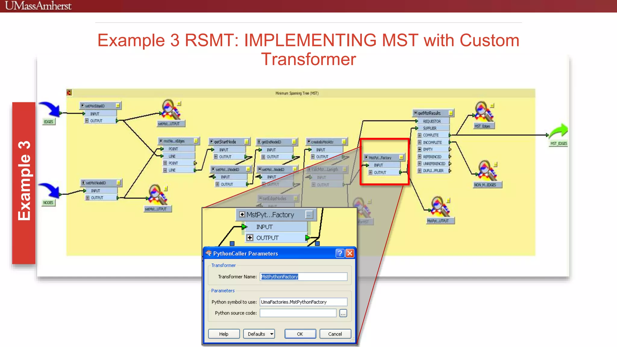 Example 3 RSMT: IMPLEMENTING MST with Custom
Transformer
 