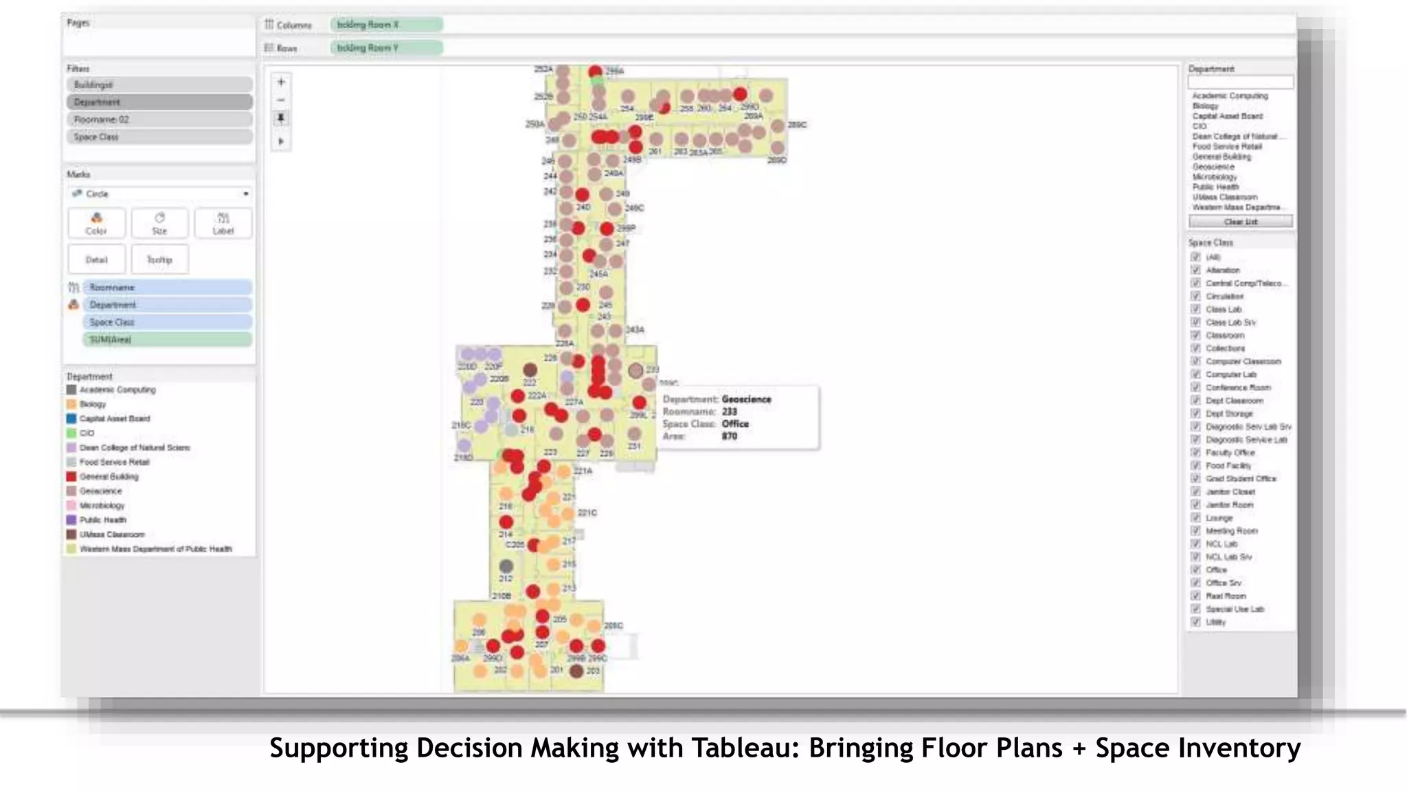 Supporting Decision Making with Tableau: Bringing Floor Plans + Space Inventory
 