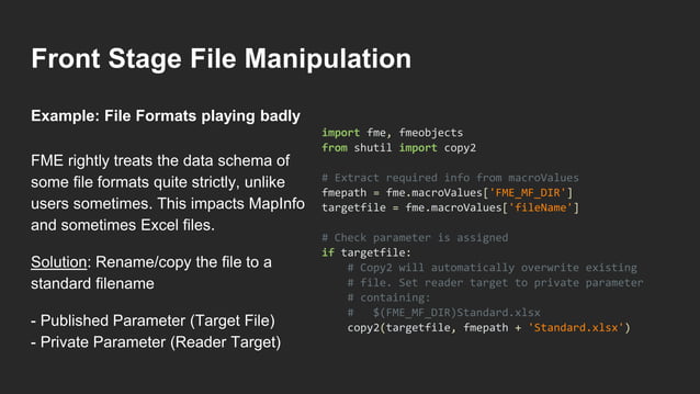 When to use python in FME | PPT