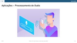 2021.1 Python: Por Onde Começar e Quais Suas Aplicações? 40
Aplicações – Processamento de Áudio
Aplicações
4
 