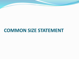 COMMON SIZE STATEMENT
 