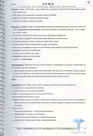 FMGE Notes - Forensic Medicine