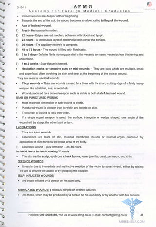 FMGE Notes - Forensic Medicine