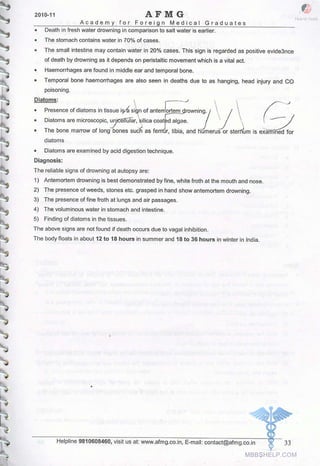 FMGE Notes - Forensic Medicine