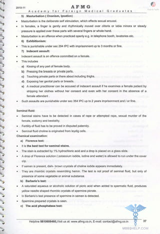 FMGE Notes - Forensic Medicine