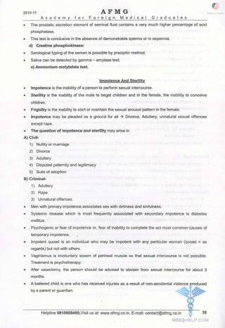 FMGE Notes - Forensic Medicine