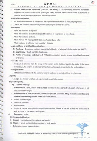 FMGE Notes - Forensic Medicine